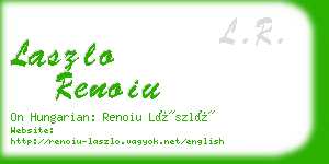 laszlo renoiu business card